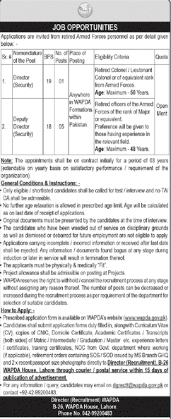 Latest Jobs in WAPDA